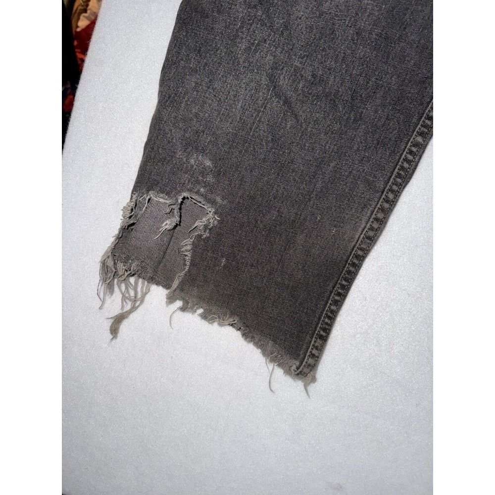 Vintage Ralph Lauren Polo Jeans Company Distressed Jeans‎ 38 Gray Grunge Cropped - Picture 5 of 9